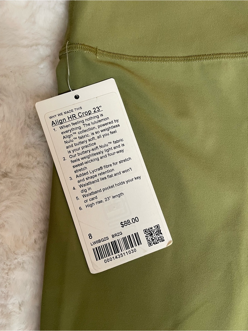 lululemon athletica Align HR Crop 23" in Olive Green - Picture 2 of 7